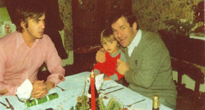 Ronnie, pictured with Rob and Dianne's son Lloyd at Christmas