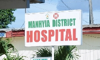 Manhyia district hospital signage