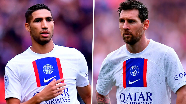 Hakimi and Messi used to be teammates at Paris Saint-Germain (PSG)