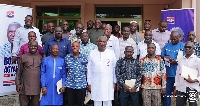 Boakye Agyarko (middle in front row) with the NPP Eastern Region constituency chairmen