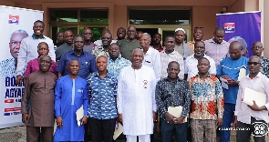 Boakye Agyarko (middle in front row) with the NPP Eastern Region constituency chairmen