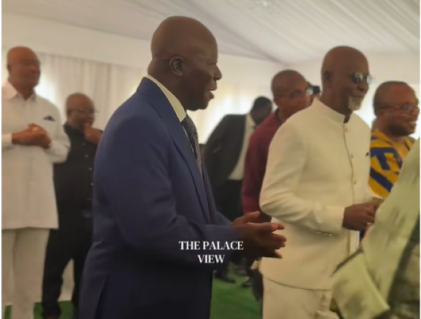 Watch as Asantehene faces A&C Mall CEO in dance battle moment