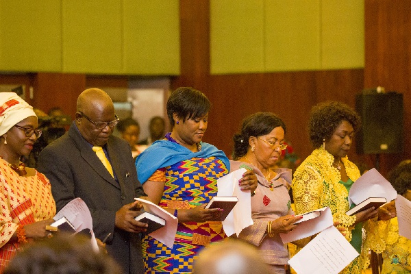 The 5 Ambassadors being sworn in