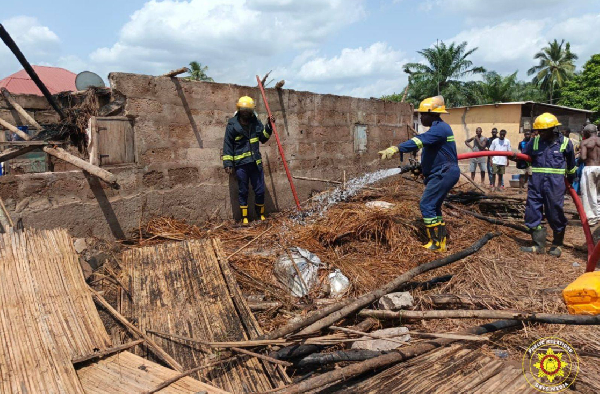 Firefighters at work