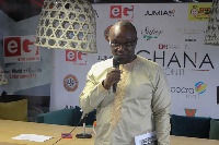 CEO of Global Media Alliance Broadcast Company speaking at the launch