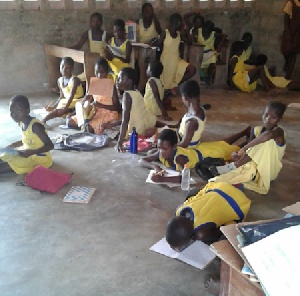 Amadu Haruna explained that the inadequate classrooms have forced them to combine classes