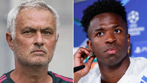 Real Madrid head coach Jose Mourniho and Vinicius Jr