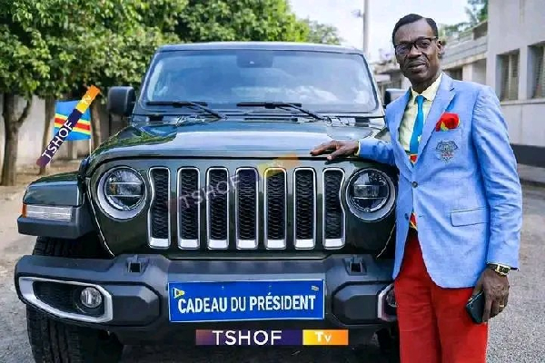 Michel Kuka with the car