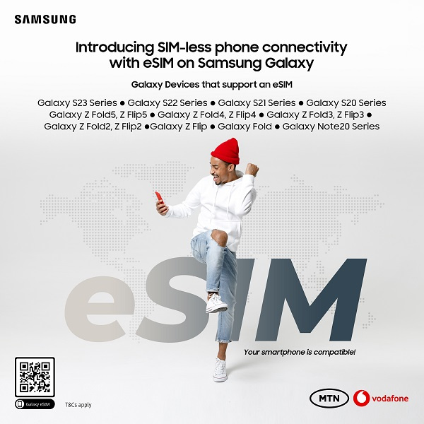 Samsung eSIM MTN, Vodafone