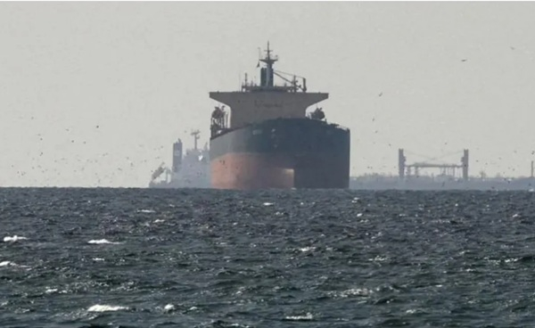 A cargo ship sailing through the Strait of Hormuz. File photo.