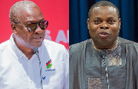 L-R John Mahama and Franklin Cudjoe