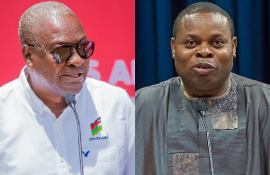 L-R John Mahama and Franklin Cudjoe