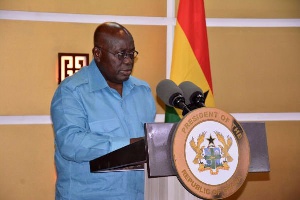 The Black Stars B team paid a courtesy call on Akufo-Addo to present the WAFU trophy won