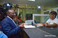 Vice President Dr. Mahamudu Bawumia filing his tax returns
