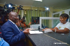 Vice President Dr. Mahamudu Bawumia filing his tax returns