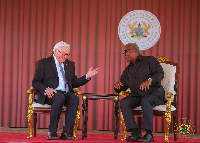 German President Frank-Walter Steinmeier with President Mahama in Ghana