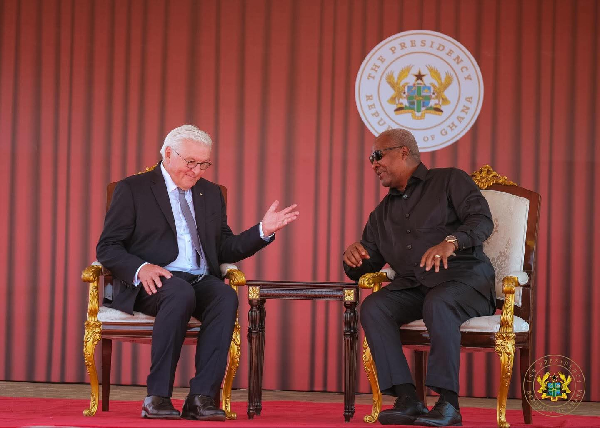 German President Frank-Walter Steinmeier with President Mahama in Ghana