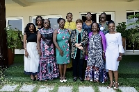 Kristalina Georgieva in a photo with some prominent Ghanaian women