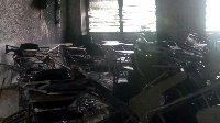 The fire destroyed every item in the lecture hall