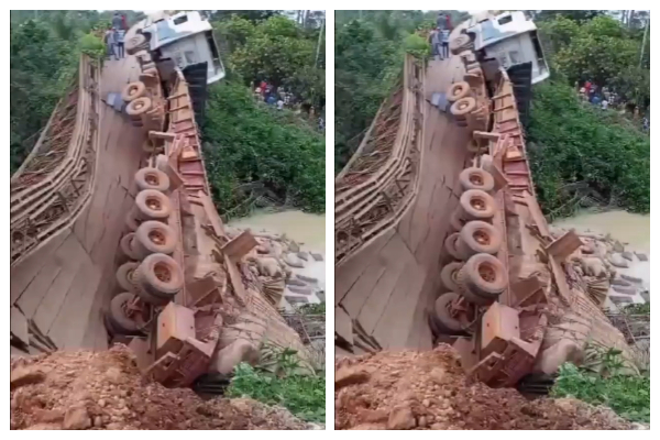 The  77-year-old Samreboi steel bridge was repaired recently