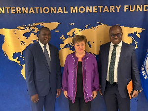 Dr. Amin Adam, Minister Of Finance And IMF MD, Kristalina Georgieva And Dr. Ernest Addison121