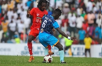 Richmond Lamptey in action against Nations FC