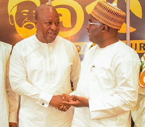 Vice President of Ghana,  Dr Mahamudu Bawumia and NDC flagbearer, John Dramani Mahama