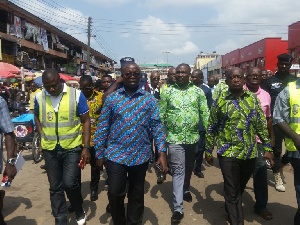 The KMA Mayor and the Ashanti Regional Minister visited some selected areas in Kumasi