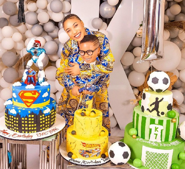 Nigerian actress, Tonto Dikeh and her son King Andre