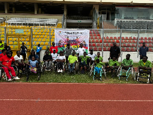 Some of the Ghanaian para athletes partaking in the exercise