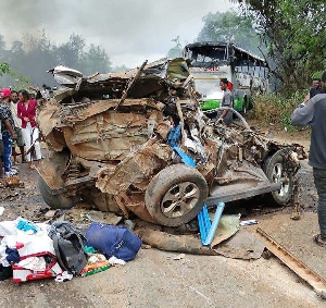 The accident involved three vehicles leaving several persons injured