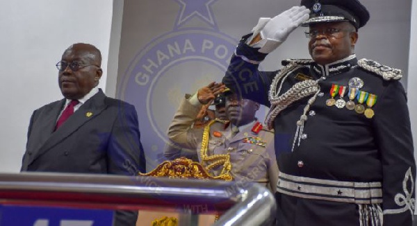 President Nana Addo Dankwa Akufo-Addo and IGP, James Oppong Boanuh