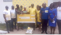 Management of MTN presented a cheque of GH