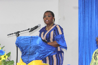 Nana Oye Bampoe Addo speaking at the launch of the 95th Anniversary celebrations of Accra Academy