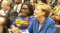Nana Oye Lithur at UN with German Chancellor