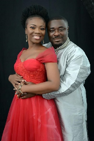 Okyeame Quophi with wife Stacy Amoateng