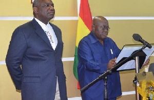 Boakye Agyarko(L) and President Akufo-Addo(R)