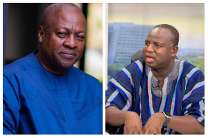 President John Dramani Mahama [L] and Ishaq Ibrahim