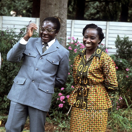 Robert Mugabe and his first wife, Sally
