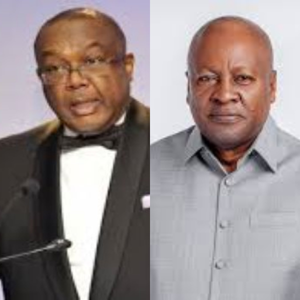 Former High Commissioner, H.E Victor Smith (L) Former President, John Mahama(R)