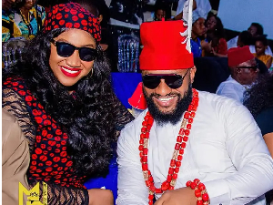 A photo of Judy Austin and Nollywood actor Uche Maduagwu