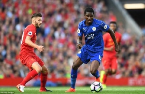 Daniel Amartey was brought on with less than 10 minute to end the game