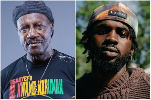 Gyedu-Blay Ambolley (L) says Black Sherif's (R) music lacks identity