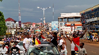 Seidu Rafiwu waving at the people