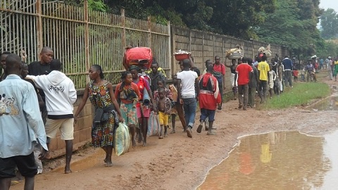 Women and children on Monday morning, were spotted leaving the community