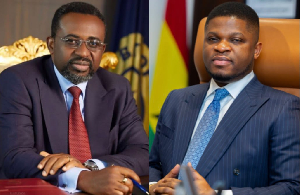 (L-R) Dr Johnson Asiama, BoG Governor and Sammy Gyamfi CEO of GolddBod