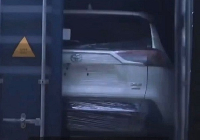 Screenshot of one of the stolen vehicles in a container