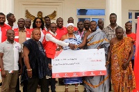 One of the Ga traditional councils receiving the GHC5,000 donation