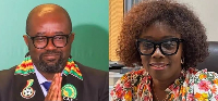 From L to R: GFA president Kurt Okraku and his sister Winnifred Mawudeku