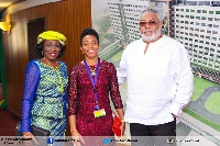 Zanetor Rawlings with her parents